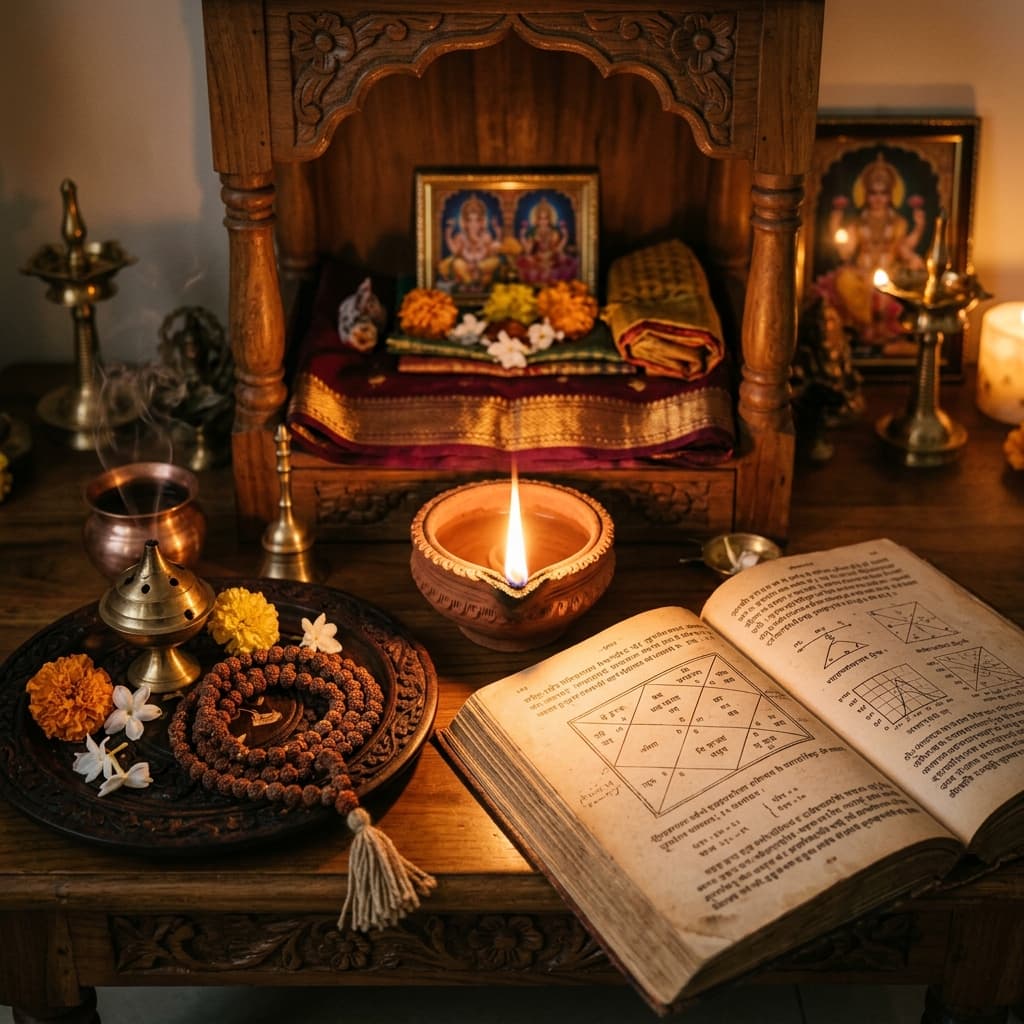 Vedic scripture and altar